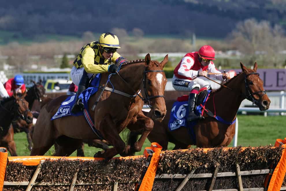 State Man (left) on his way to winning the County Hurdle (Mike Egerton/PA)