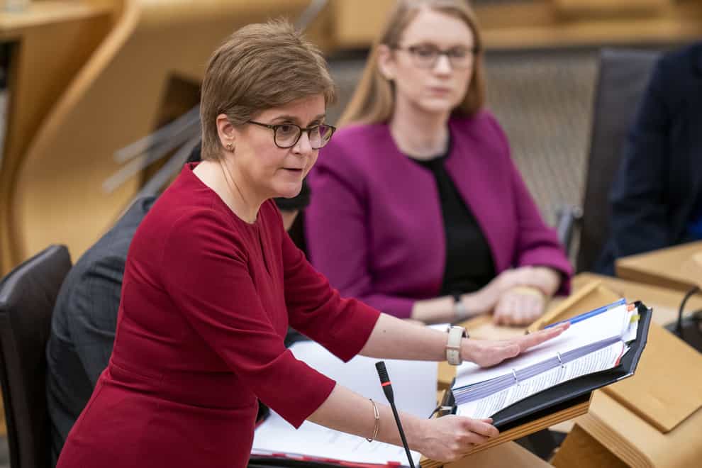 Nicola Sturgeon said there was no help to deal with pressures in this year’s budget (Jane Barlow/PA)