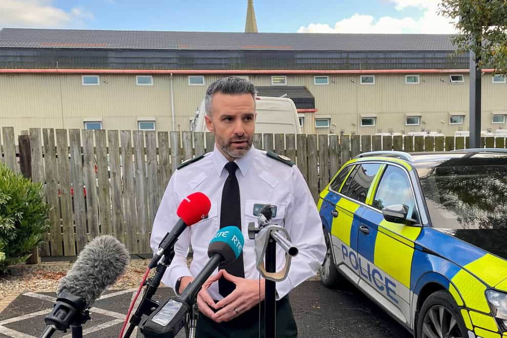 Assistant Chief Constable Bobby Singleton, speaks to the media at Strabane PSNI station (David Young/PA)