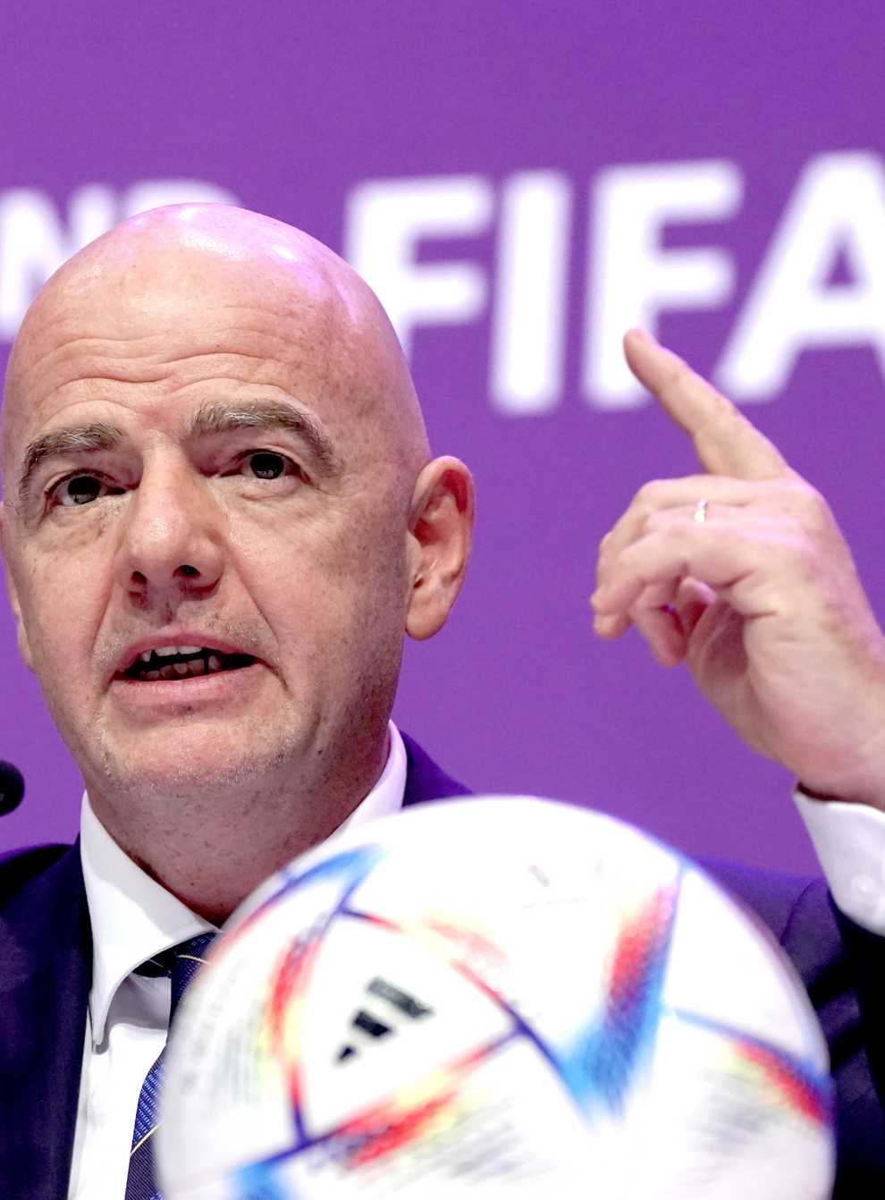 The FA will give its conditional support to Gianni Infantino’s next term as FIFA president (Nick Potts/PA)