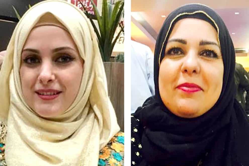 Raneem Oudeh (left) and her mother, Khaola Saleem, were both killed (PA)