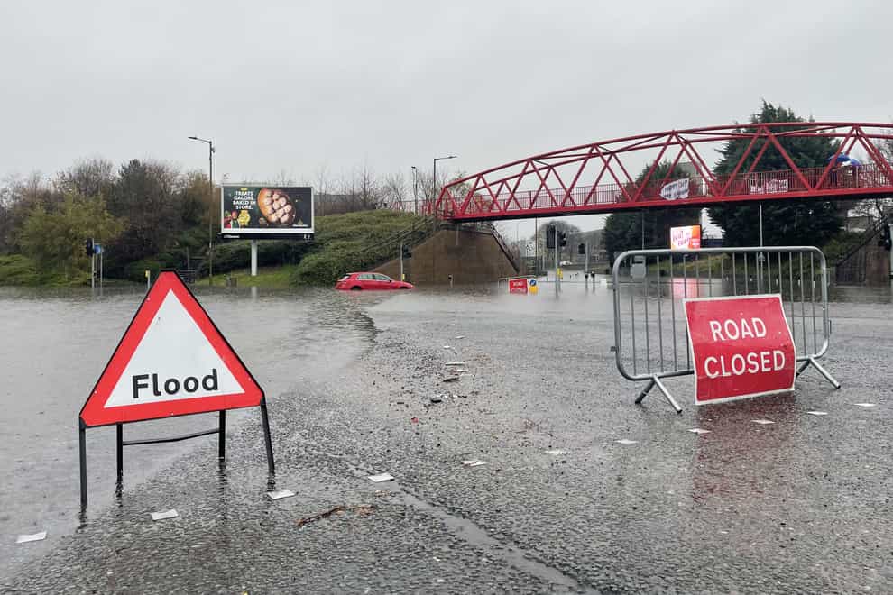 Flooding in Edinburgh (Katharine Hay/PA)