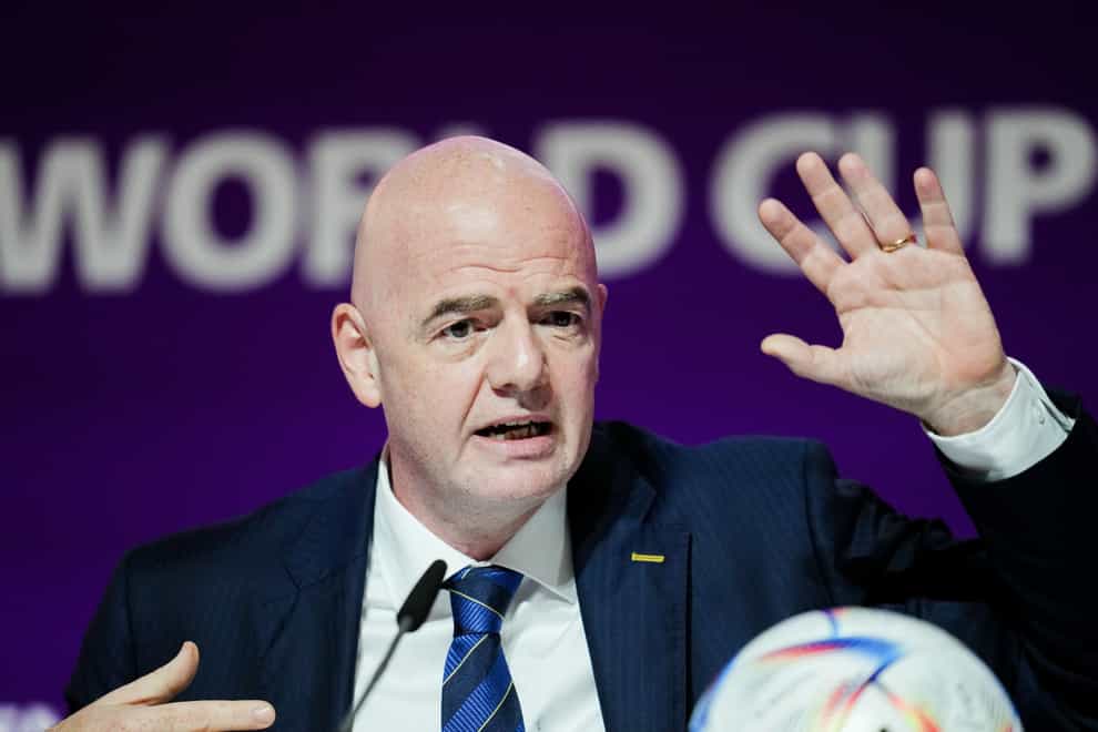 FIFA president Gianni Infantino took aim at European critics of Qatar on the eve of the World Cup (Nick Potts/PA)