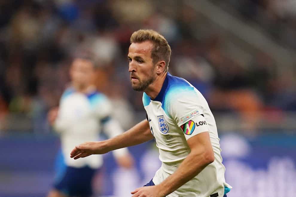 Harry Kane wore the ‘OneLove’ armband during a Nations League match against Italy earlier this year (Nick Potts/PA)