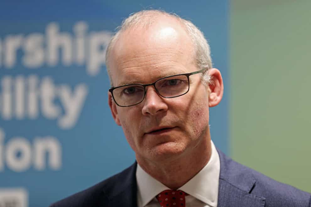 Minister for Foreign Affairs Simon Coveney, speaks to the media said compromise is needed on the Northern Ireland Protocol (Damien Storan/PA)