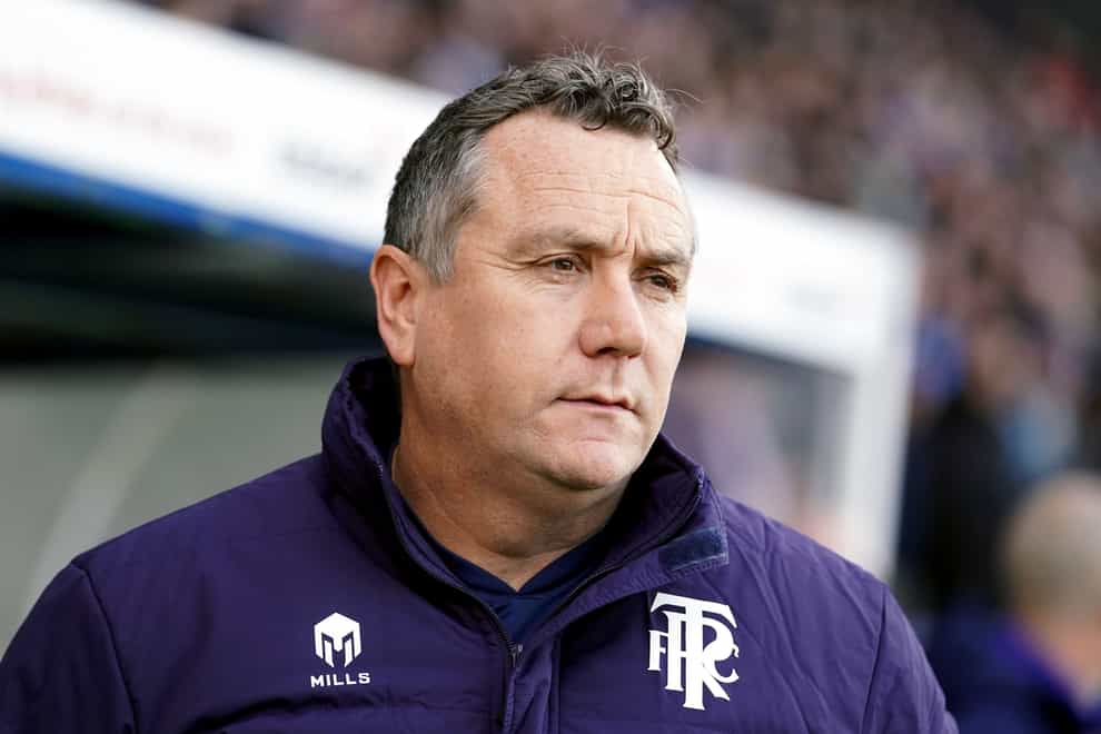 Tranmere boss Micky Mellon took his frustration out on the officials after he saw his side slump to a 2-0 defeat at home to AFC Wimbledon (Martin Rickett/PA)