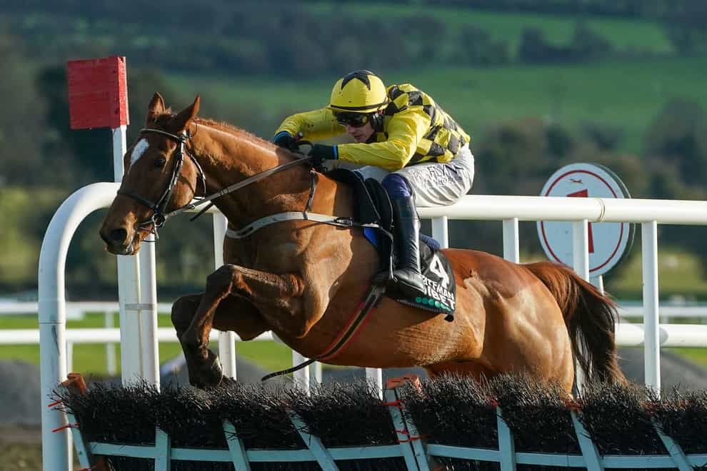 State Man ridden by Paul Townend jumps the last on his way to win the Unibet Morgiana Hurdle race during day 2 of the Winter Festival at Punchestown Racecourse, Naas. Picture date: Sunday November 20, 2022.