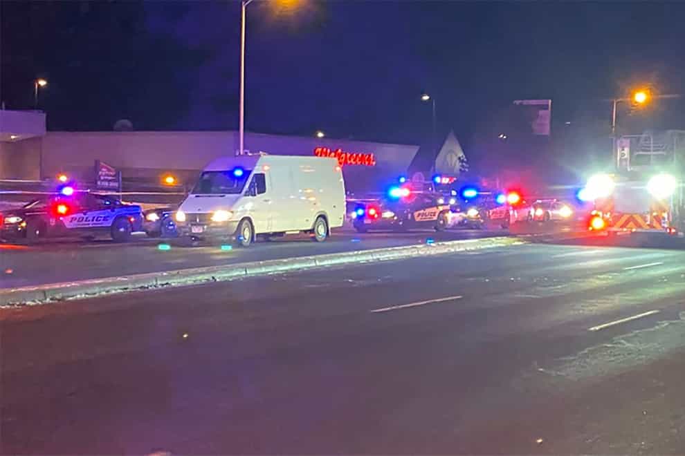 This image provided by KTTV shows the scene after a shooting at a gay nightclub in Colorado Springs (KTTV/AP)