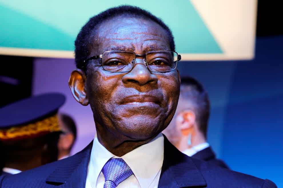 Equatorial Guinea President Teodoro Obiang Nguema Mbasogo is poised to extend his 43 years in power (Ludovic Marin/Pool/via AP)