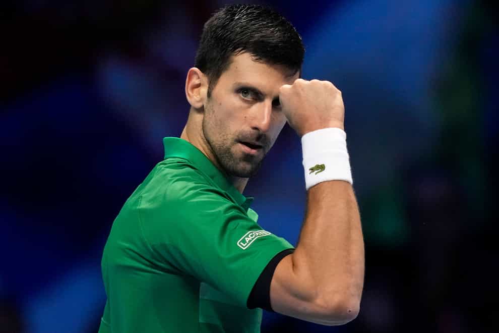 Novak Djokovic beat Casper Ruud in straight sets to claim the Nitto ATP Finals title (Antonio Calanni/AP)