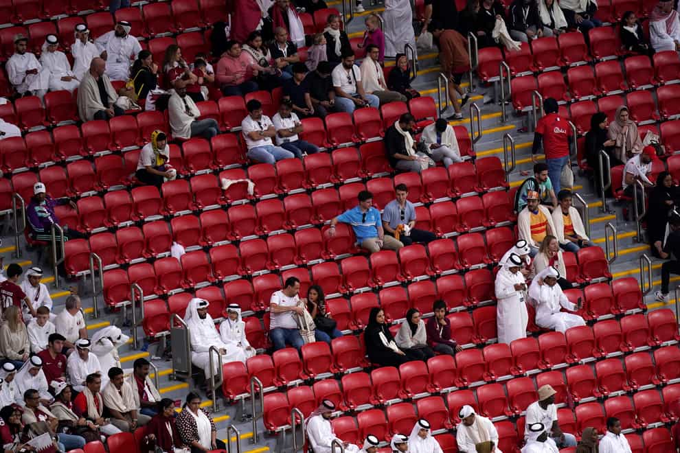 Many local fans left Qatar’s opening defeat to Ecuador early and the ground was virtually empty with 15 minutes to go (Adam Davy/PA)