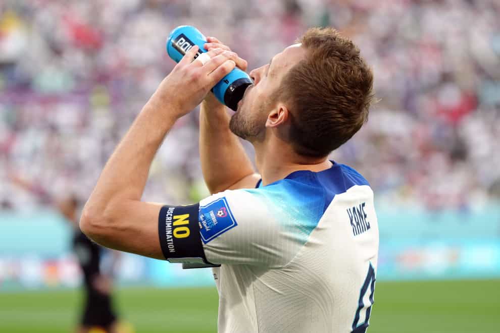 England captain Harry Kane wearing a FIFA ‘no discrimination’ armband (Nick Potts/PA)