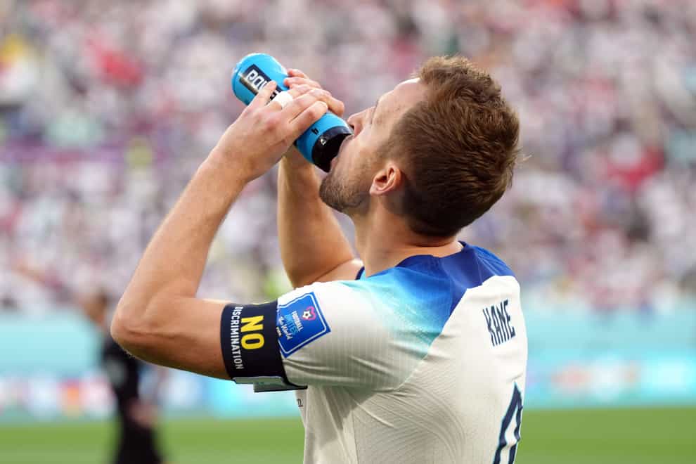 England captain Harry Kane wearing a FIFA ‘no discrimination’ armband (Nick Potts/PA)