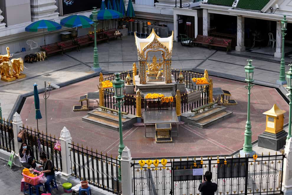 A long-delayed trial has resumed in Thailand of two members of China’s Muslim Uighur minority who are accused of carrying out a 2015 bombing at the Erawan shrine in Bangkok in which 20 people were killed (Sakchai Lalit/AP)