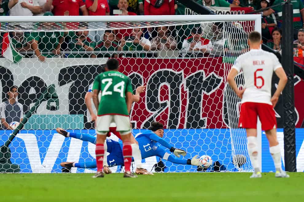 Mexico goalkeeper Guillermo Ochoa denied Robert Lewandowski from the penalty spot (Peter Byrne/PA)