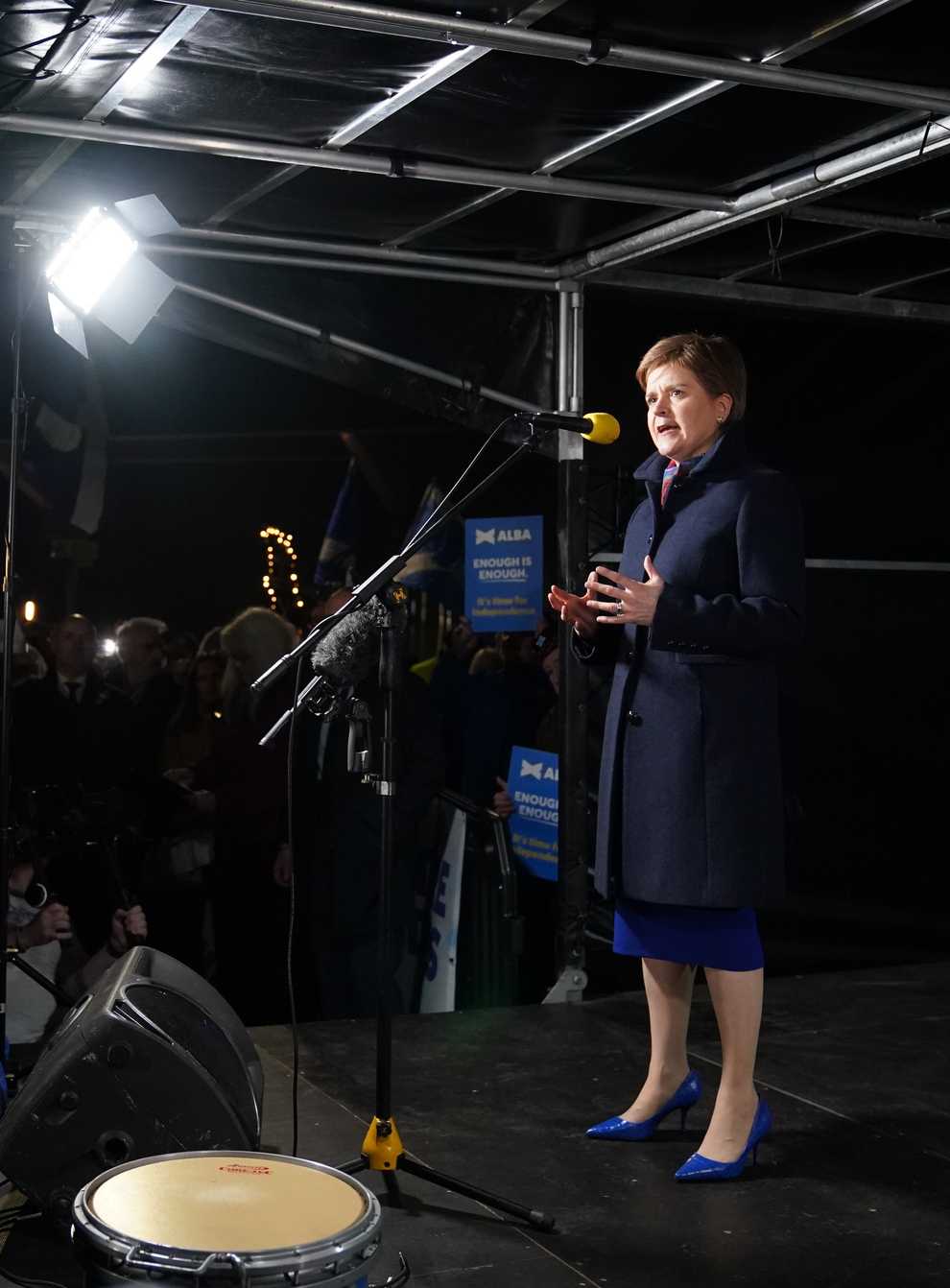The First Minister addressed a rally of independence supporters on Wednesday (Jane Barlow/PA)