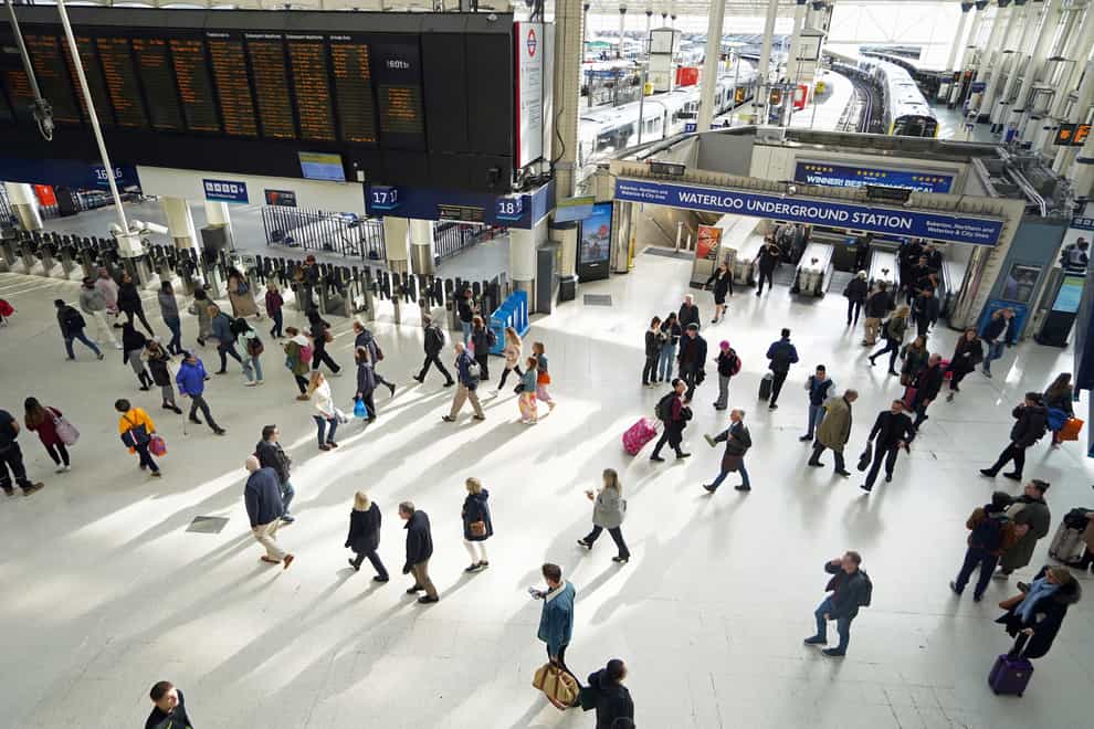 London Waterloo has regained its title of Britain’s most-used railway station (James Manning/PA)