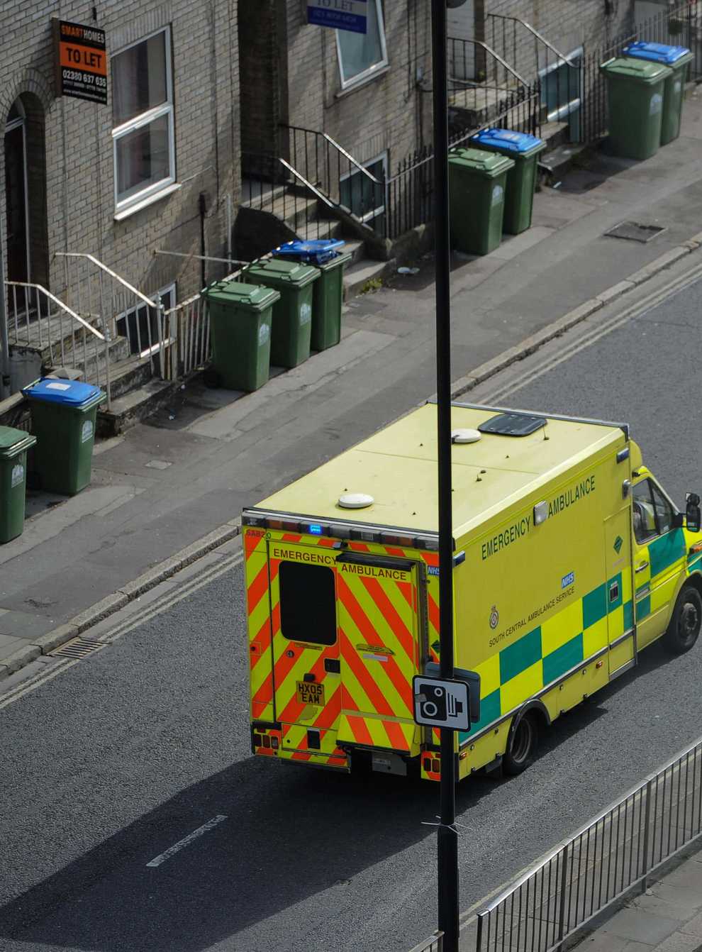 A patient tried to hack a paramedic’s ear off with a meat cleaver – causing a reversing ambulance to hit a parked car – after being refused treatment (PBWPIX/Alamy/PA)