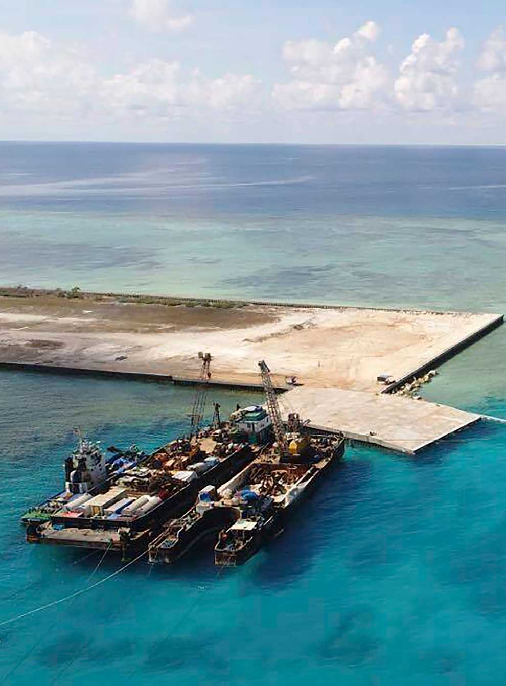 Ghe Philippine-claimed island of Thitu, in the disputed South China Sea (Department of National Defence PAS via AP)