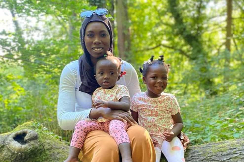 Fatoumatta Hydara with her children Naeemah Drammeh and Fatimah Drammeh (Family handout/PA)