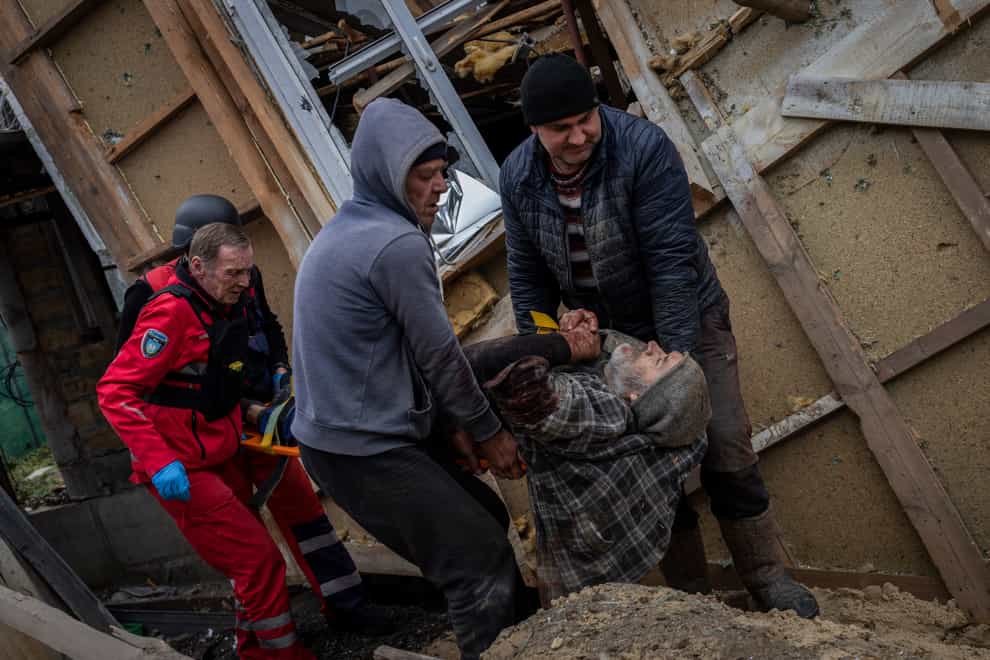 Kherson on Thursday came under its heaviest bombardment since Ukrainian forces recaptured the southern city two weeks ago (Bernat Armangue/AP)