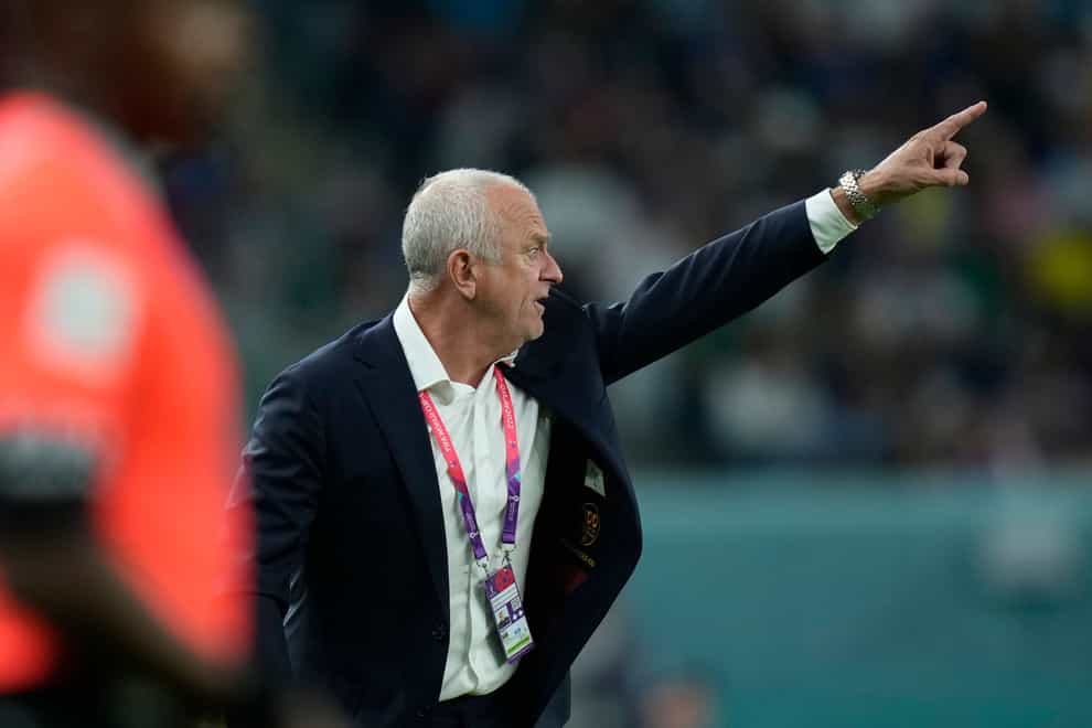 Australia head coach Graham Arnold hopes his team can get on the front foot against Tunisia (Francisco Seco/AP/Press Association Images)
