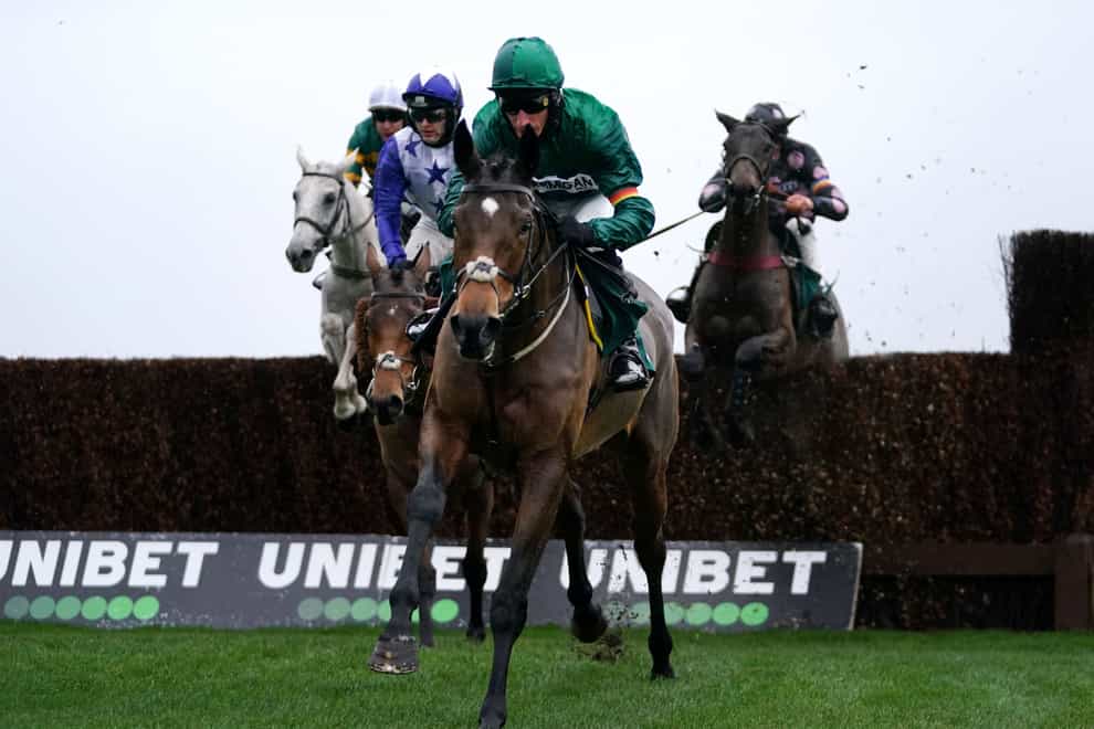 Zambella, here ridden by Daryl Jacob winning the Houghton Mares’ Chase at Aintree last year, defended her title at Carlisle on Sunday (Tom Goode/PA)
