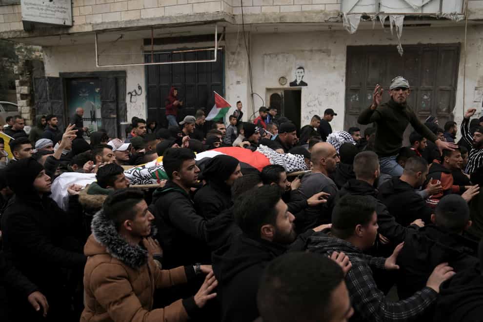 Four Palestinians have been killed in a series of violent incidents in the West Bank (Mahmoud Illean/AP)