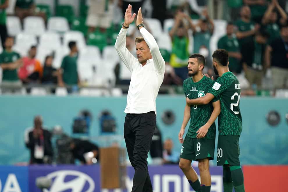 Saudi Arabia coach Herve Renard has challenged his side to make history (Adam Davy/PA)