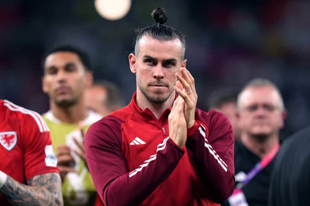 Wales’ Gareth Bale applauds the fans after the FIFA World Cup Group B match at the Ahmad Bin Ali Stadium, Al Rayyan, Qatar. Picture date: Tuesday November 29, 2022.