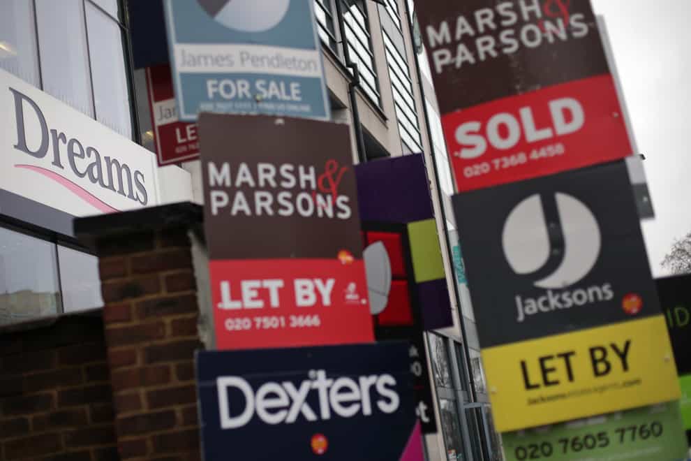 The average house price fell by 1.4% month on month in November, marking the biggest drop since June 2020, according to Nationwide Building Society (Yui Mok/PA)