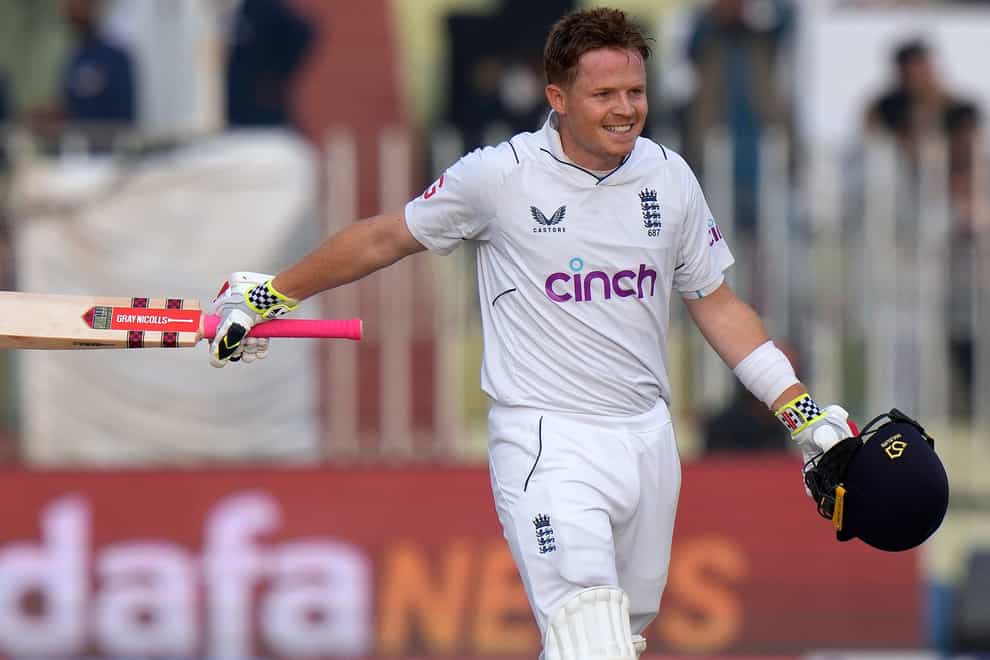Ollie Pope scored a century for England (Anjum Naveed/AP)