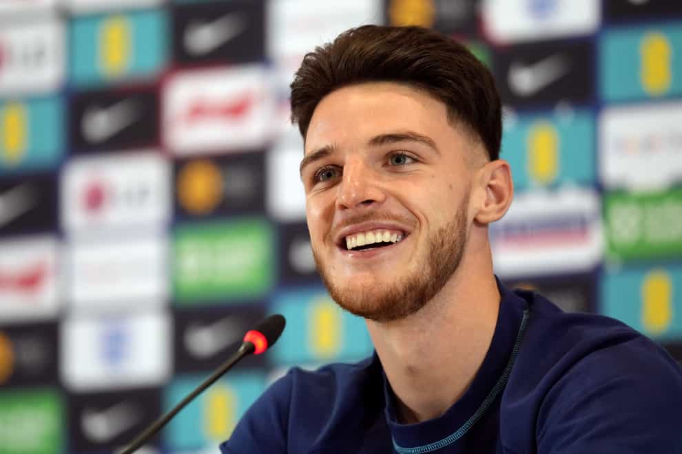 England’s Declan Rice addressed a press conference (Martin Rickett/PA)