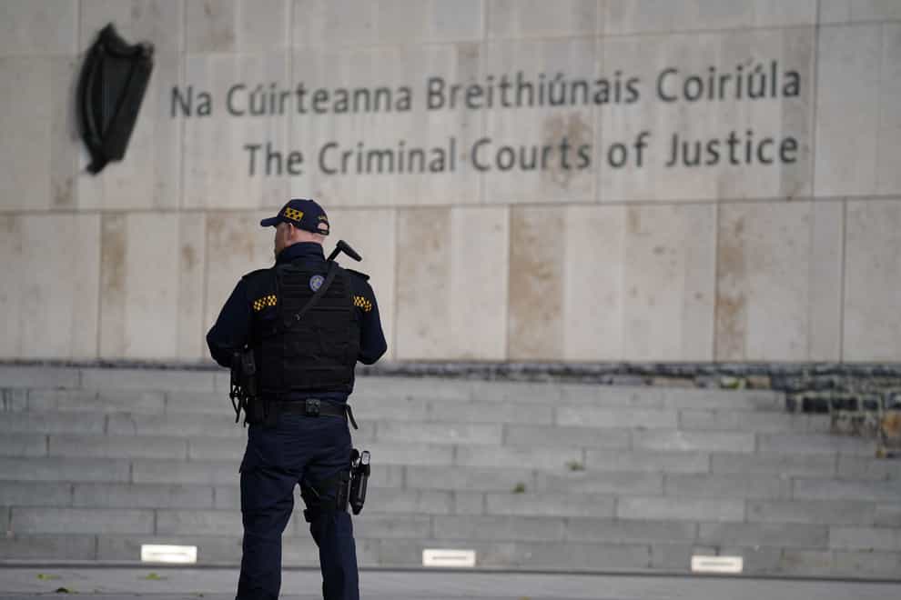 Armed police on duty outside the Special Criminal Court in Dublin for the trial of Gerry “The Monk” Hutch for the murder of David Byrne at a hotel in Dublin in 2016. Mr Byrne, 34, was killed during a crowded boxing weigh-in at the Regency Hotel in one of the early attacks of the Hutch-Kinahan gangland feud. Picture date: Tuesday October 18, 2022.
