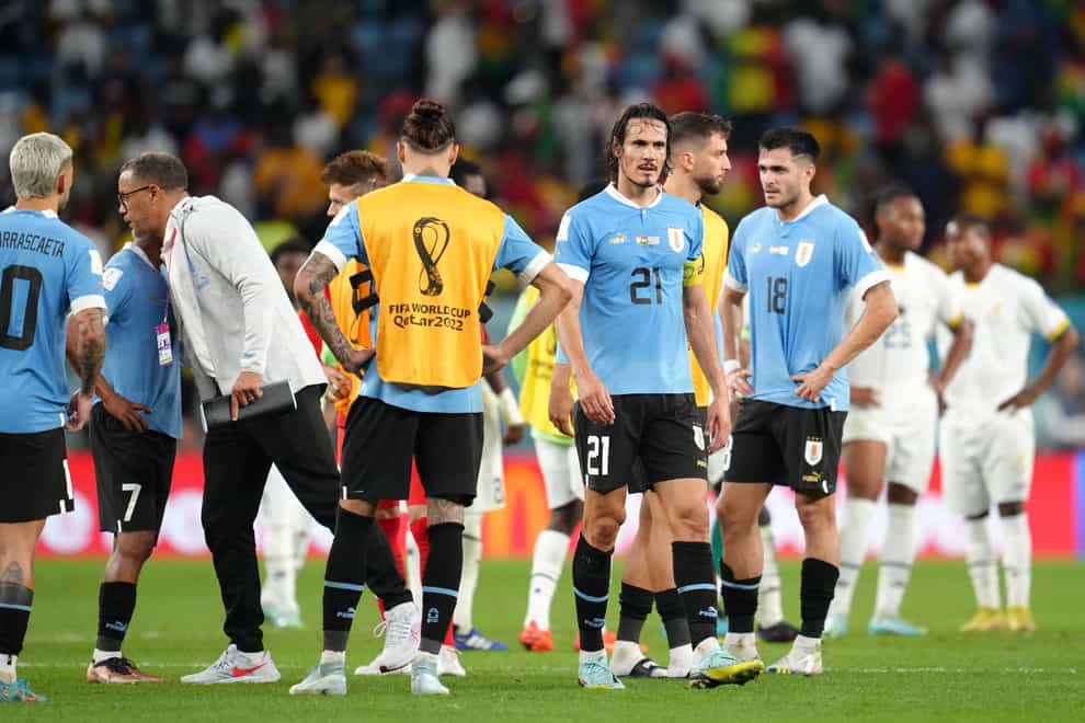 Uruguay beat Ghana but missed out on the last 16 on goals scored (Nick Potts/PA)