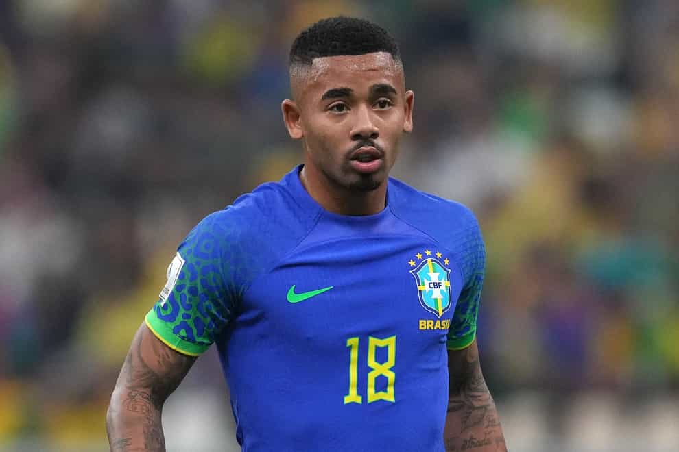 Gabriel Jesus will miss the rest of the World Cup with a knee injury. (Martin Rickett/PA)