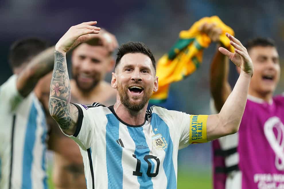 Lionel Messi paid tribute to Argentina’s fans after helping them beat Australia to reach the last eight at the World Cup (Mike Egerton/PA)