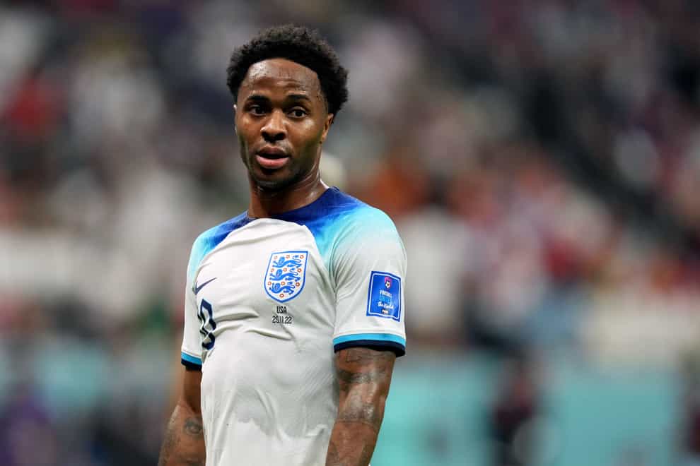 England’s Raheem Sterling has returned to England from the World Cup (Martin Rickett/PA)