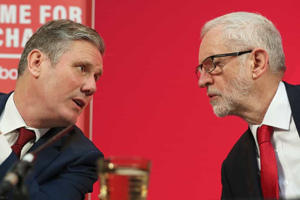 Sir Keir Starmer and Jeremy Corbyn (PA)