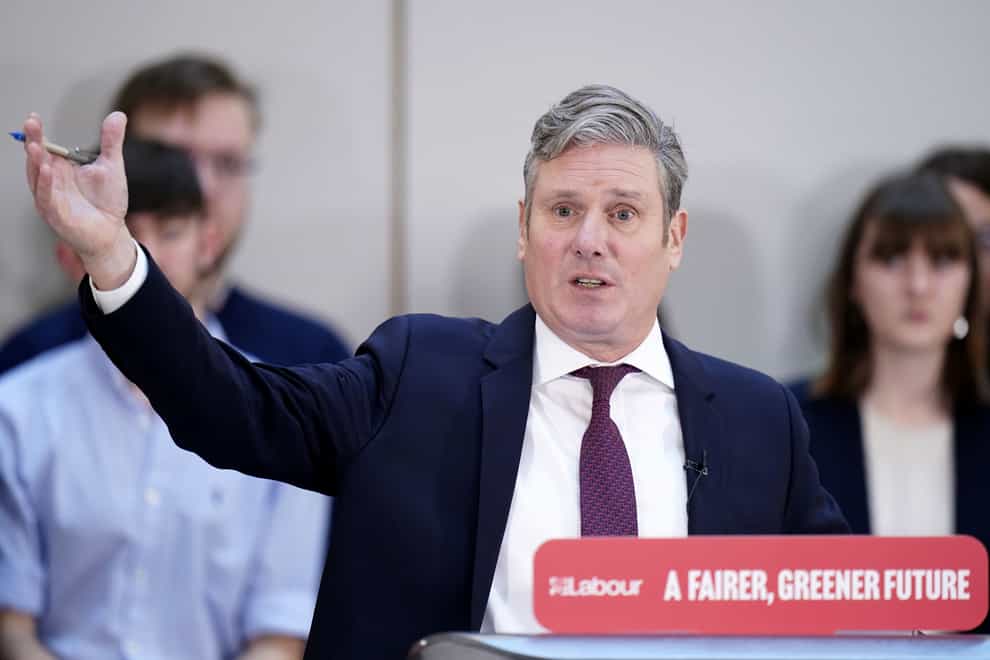 Labour leader Sir Keir Starmer, during a Labour Party press conference at Nexus, University of Leeds (Danny Lawson/PA)