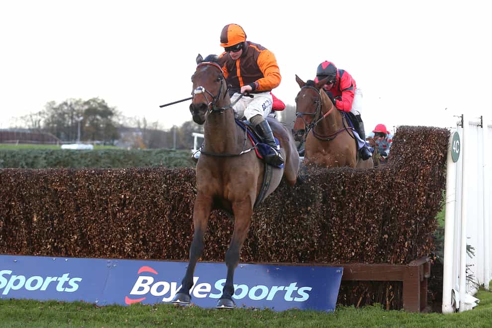 Noble Yeats and Sean Bowen on their way to winning the Boylesports Many Clouds Chase (Nigel French/PA)