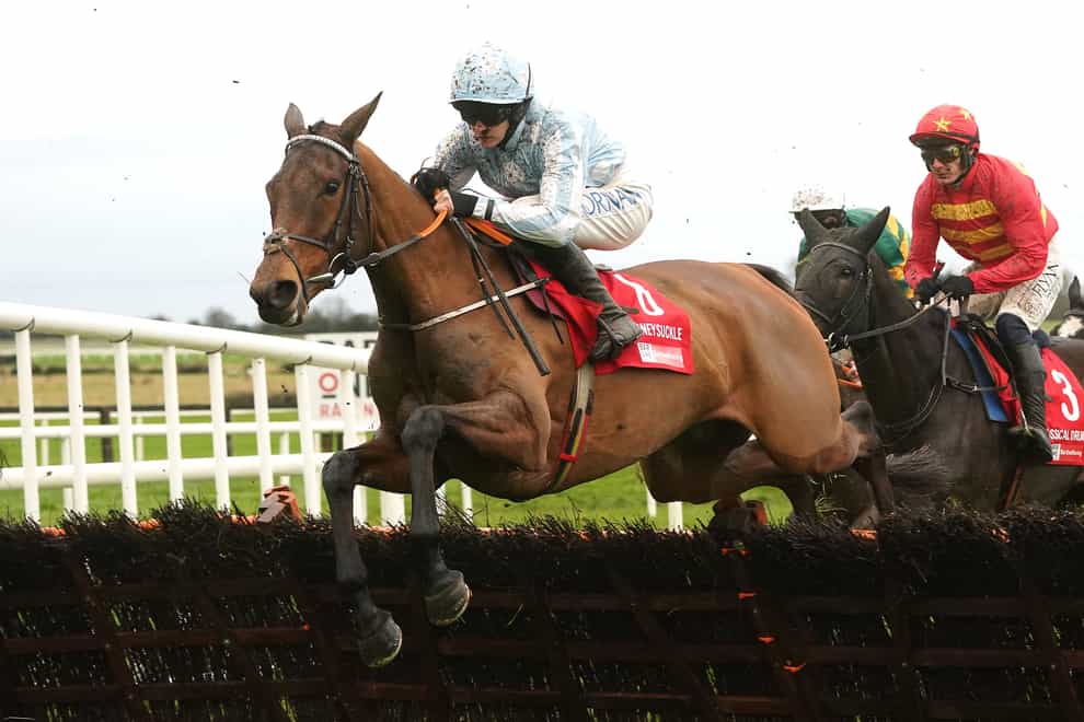 Honeysuckle during the Hatton’s Grace Hurdle at Fairyhouse on Sunday (Brian Lawless/PA)