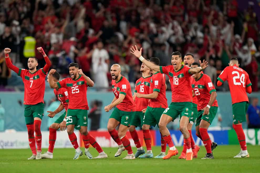Morocco stunned Spain to reach the quarter-finals of the World Cup (Luca Bruno/AP)