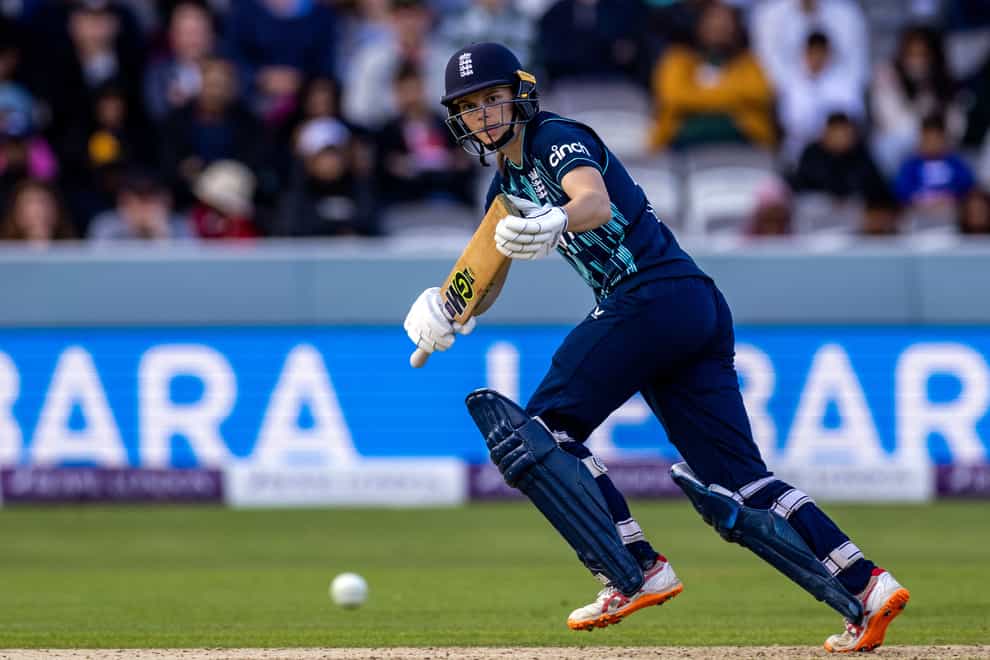Amy Jones (pictured) and Sophia Dunkley made half centuries as England beat the West Indies by 142 runs in Antigua to go 2-0 up in their three-match ODI series (Steven Paston/PA)