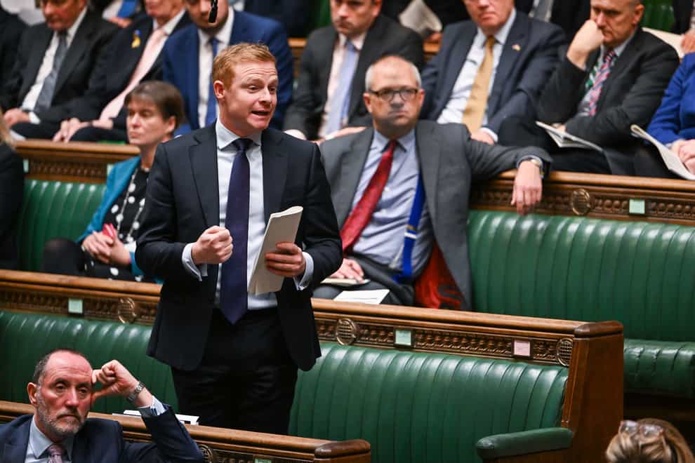 Robbie Moore in the House of Commons (UK Parliament/Andy Bailey/PA)