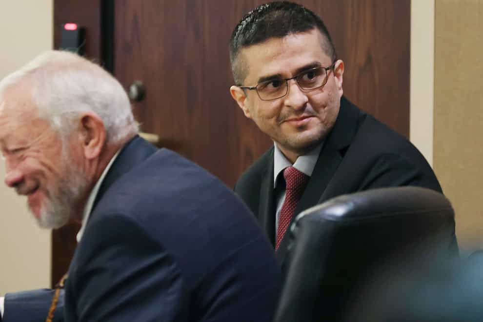A former Border Patrol agent who confessed to killing four sex workers in 2018 has been convicted of murder after jurors heard recordings of him telling investigators he was trying to ‘clean up the streets’ of his South Texas hometown (Jerry Lara/The San Antonio Express-News/AP)