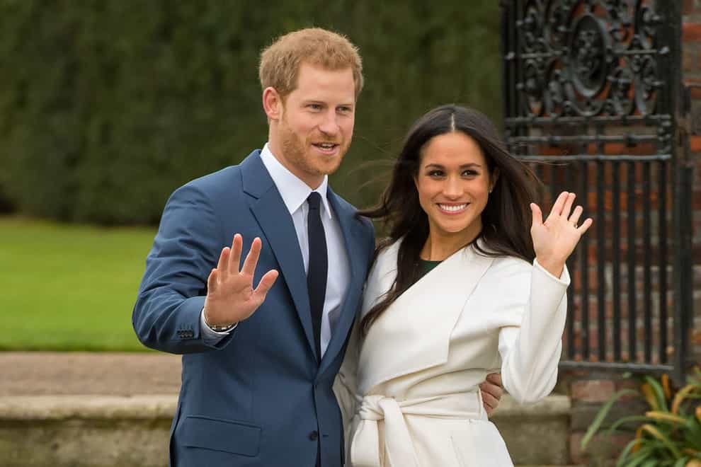 The engagement photocall of Harry and Meghan (Dominic Lipinski/PA)