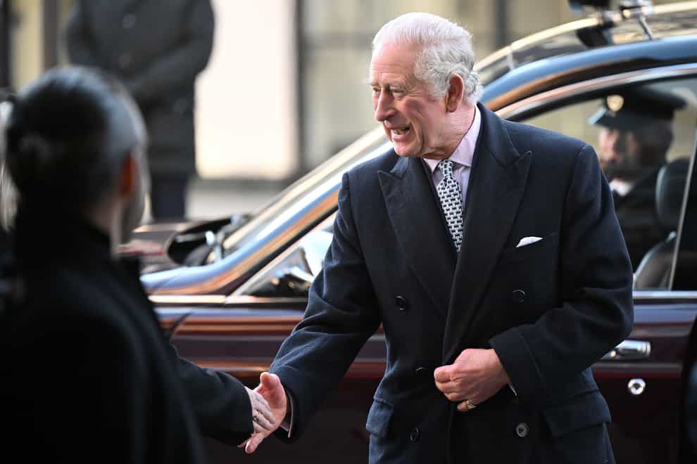Charles arrives for a reception with Christian Communities at King’s House (PA)
