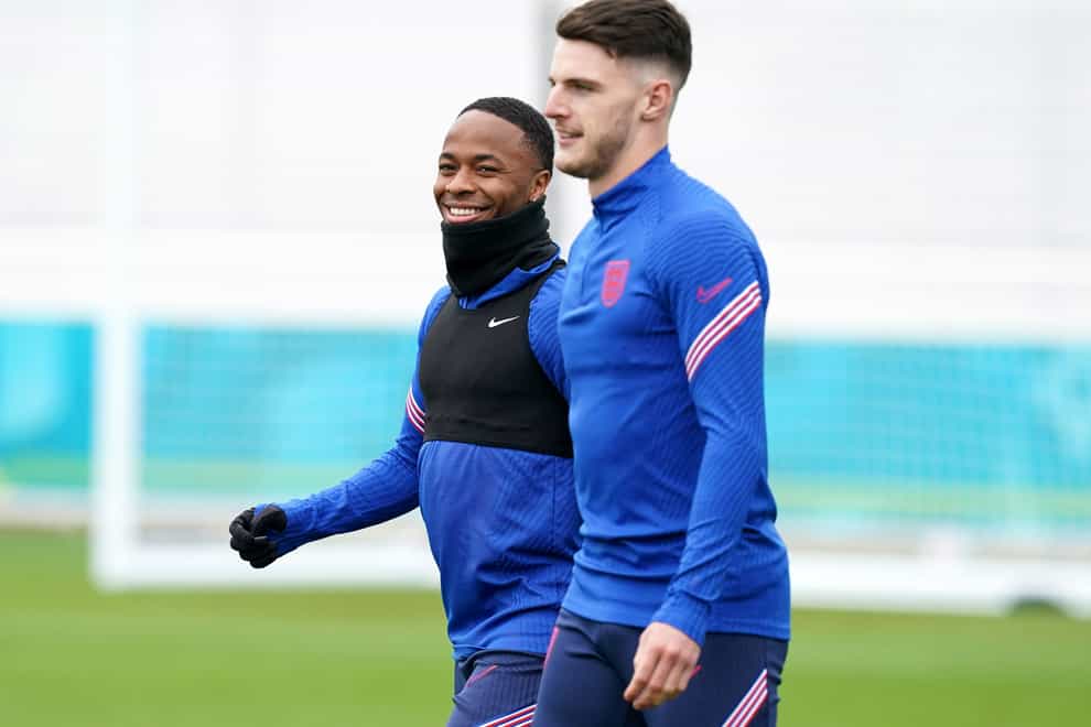 Raheem Sterling and Declan Rice should be available to face France (Martin Rickett/PA)