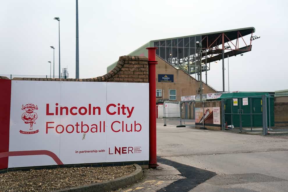 Lincoln have a handful of players missing ahead of the visit of Wycombe (Zac Goodwin/PA)